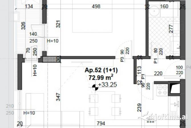 Shtepi ne shitje 1+1 ne Tirane - 98,500 Euro