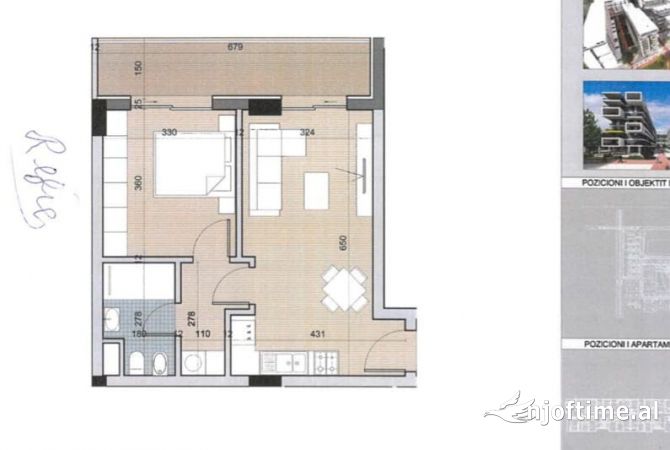 Shtepi ne shitje 1+1 ne Tirane - 74,000 Euro