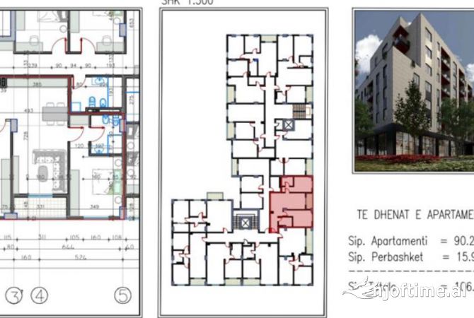 Shtepi ne shitje Apartament ne Tirane, 1+1, Mobilimi Bosh, pa mobiluar, Pagesa 69,000  Euro.