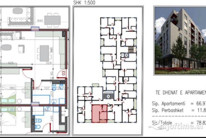 Shtepi ne shitje Apartament ne Tirane, 1+1, Mobilimi Bosh, pa mobiluar, Pagesa 69,000  Euro.