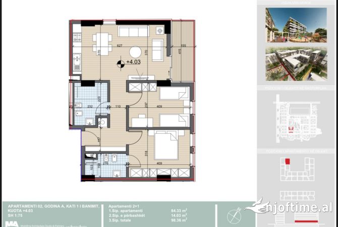 Shtepi ne shitje 2+1 ne Tirane - 120,000 Euro