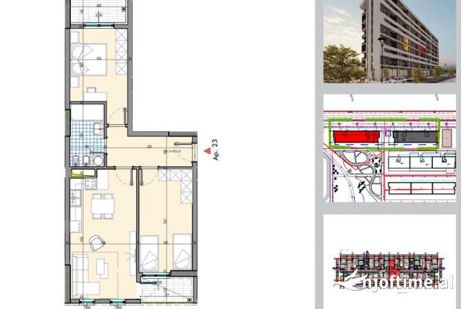Shtepi ne shitje Apartament ne Tirane, 2+1, Mobilimi Bosh, pa mobiluar, Pagesa 99,900  Euro.