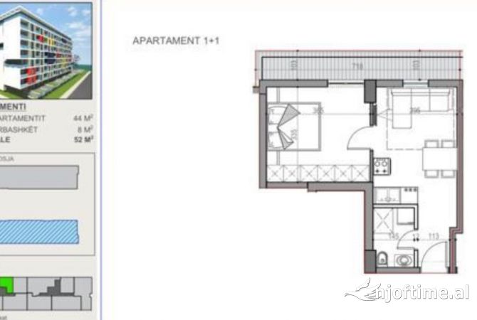 Shtepi ne shitje 1+1 ne Tirane - 62,400 Euro