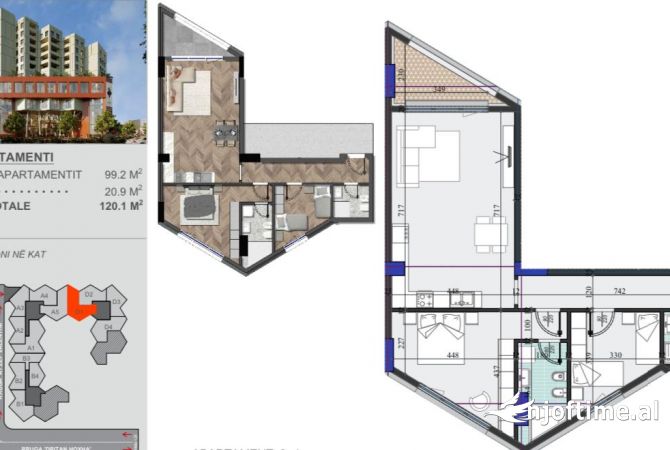 Shtepi ne shitje 2+1 ne Tirane - 144,600 Euro