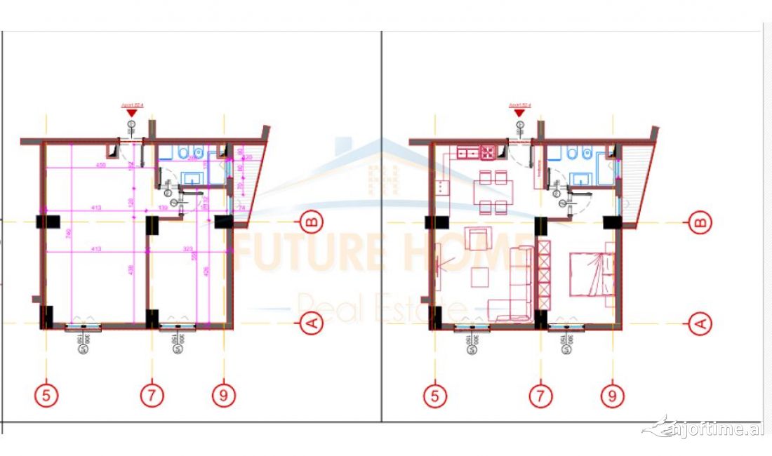 Shtepi ne shitje Apartament ne Tirane, 1+1, Mobilimi Bosh, pa mobiluar, Pagesa 98,000  Euro.