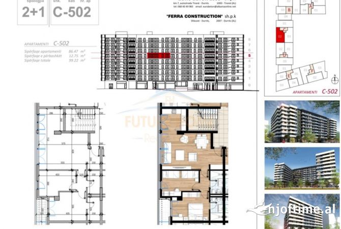 Shtepi ne shitje 2+1 ne Tirane - 155,000 Euro
