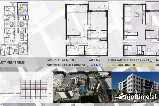 Shtepi ne shitje Apartament ne Durres, 2+1, Mobilimi Bosh, pa mobiluar, Pagesa 109,200  Euro.