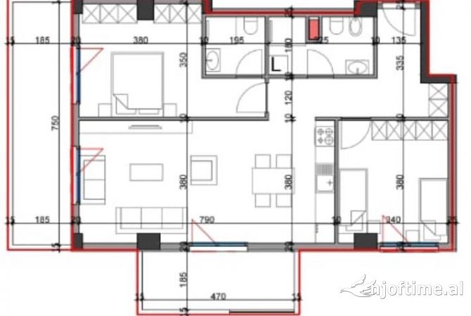 Shtepi ne shitje 2+1 ne Tirane - 183,900 Euro