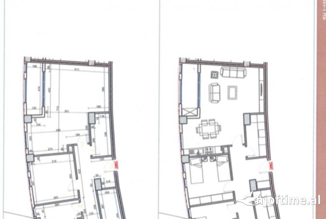 Shtepi ne shitje Apartament ne Tirane, 2+1, Mobilimi Bosh, pa mobiluar, Pagesa 512,200  Euro.