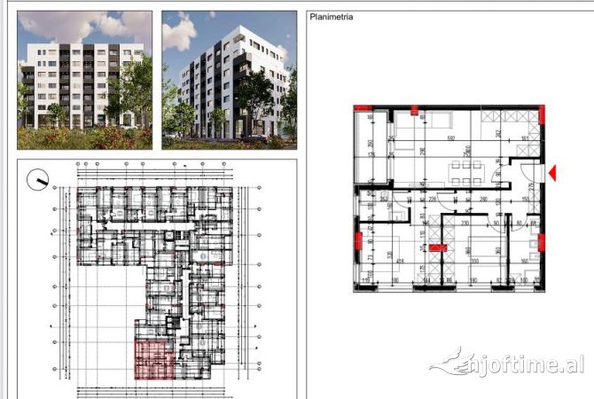 Shtepi ne shitje Apartament ne Tirane, 2+1, Mobilimi Bosh, pa mobiluar, Pagesa 124,300  Euro.