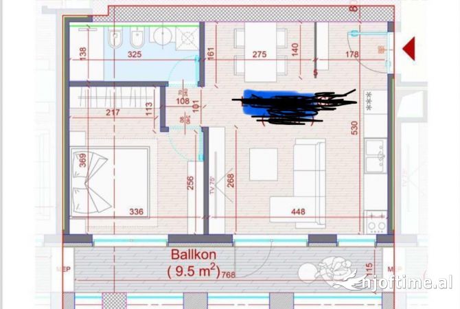 Shtepi ne shitje 1+1 ne Tirane - 144,360 Euro