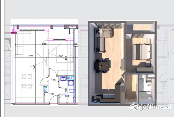 Shtepi ne shitje 1+1 ne Tirane - 175,400 Euro