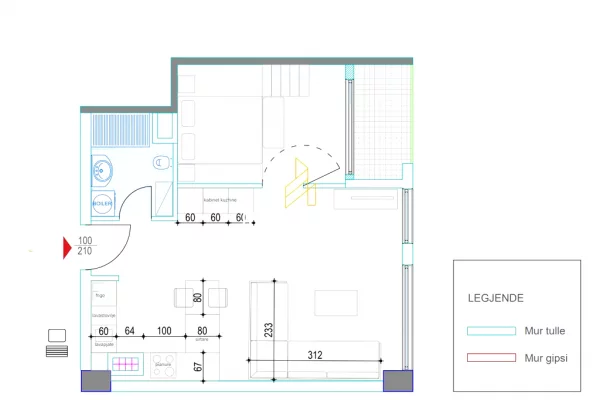 Shtepi ne shitje 1+1 ne Tirane - 325,000 Euro