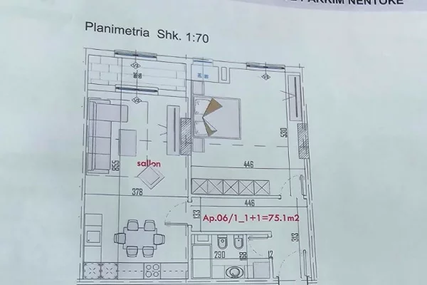 Shtepi ne shitje 1+1 ne Tirane - 95,625 Euro