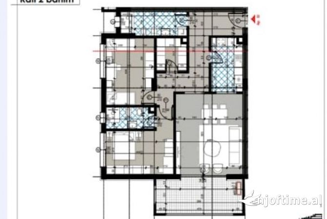 Shtepi ne shitje Apartament ne Tirane, 2+1, Mobilimi Bosh, pa mobiluar, Pagesa 238,400  Euro.