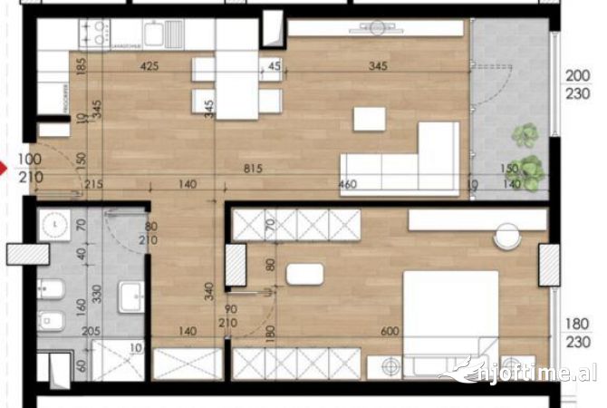 Shtepi ne shitje 1+1 ne Tirane - 135,000 Euro