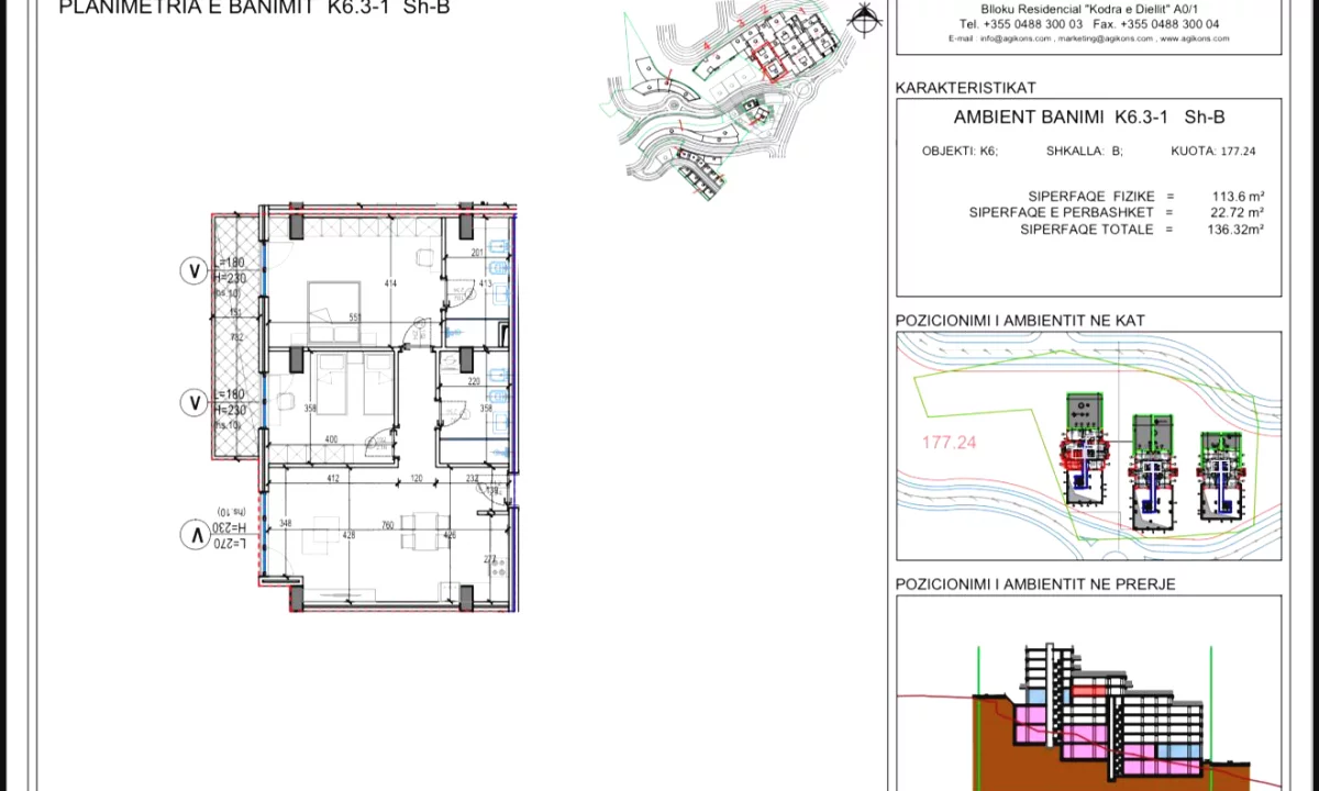 Apartment for sale in Tirana 2+1, Emty