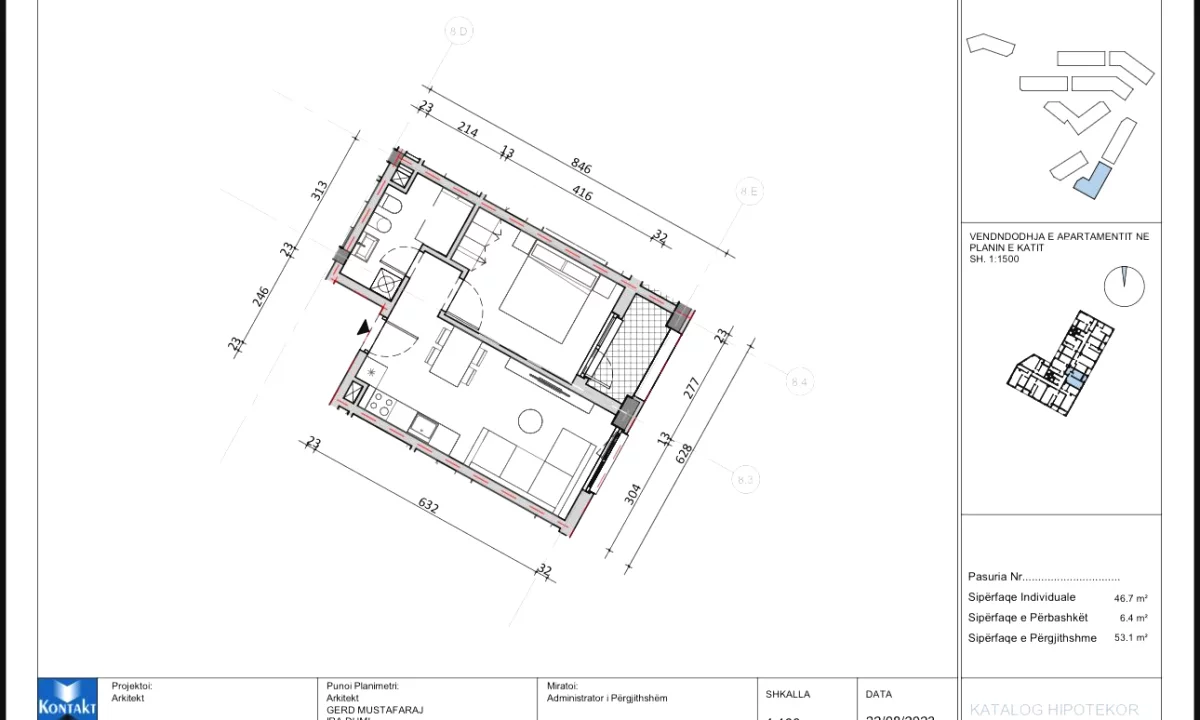Apartment for sale in Tirana 1+1, Furnished