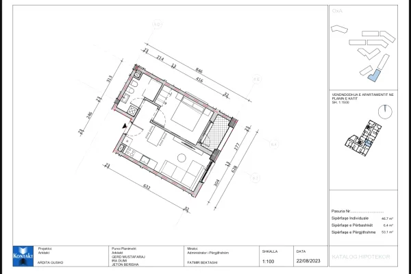 APARTAMENT NË SHITJE 1+1 – OXA REZIDENC, FRESK