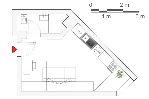 Apartment for sale in Tirana Garsoniere, Furnished