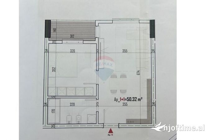 Shtepi ne shitje 1+1 ne Tirane - 64,000 Euro