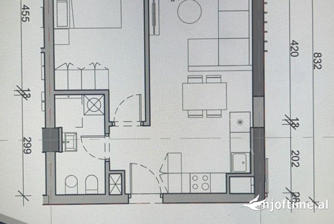 Shtepi ne shitje 1+1 ne Tirane - 124,000 Euro