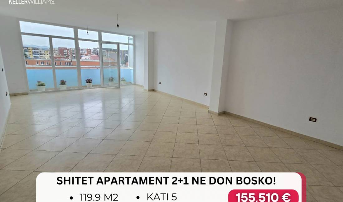 Shtepi ne shitje Apartament ne Tirane, 2+1, Mobilimi Bosh, pa mobiluar, Pagesa 155,500  Euro.