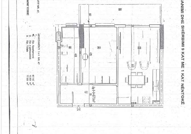 Shtepi ne shitje 1+1 ne Tirane - 56,000 Euro