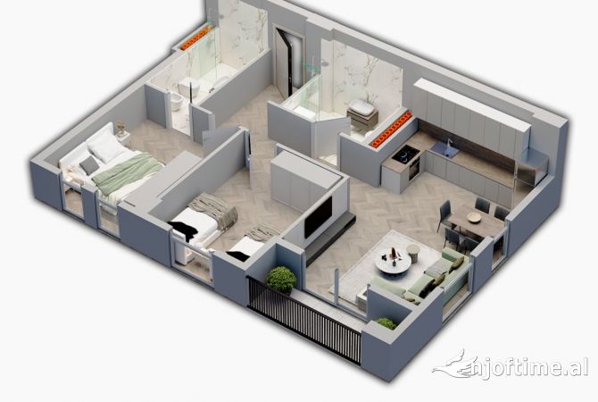 Shtepi ne shitje 2+1 ne Tirane - 95,593 Euro