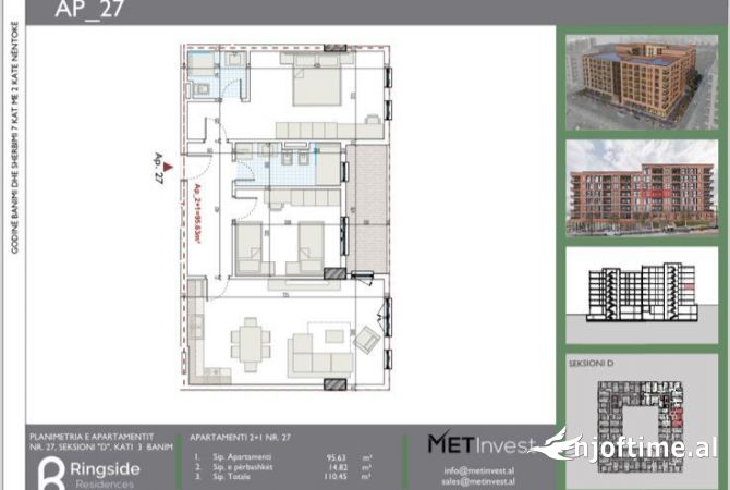 Shtepi ne shitje 2+1 ne Tirane - 94,000 Euro