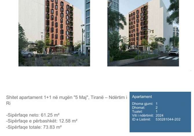 Shtepi ne shitje 1+1 ne Tirane - 118,128 Euro