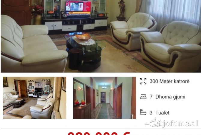 Shtepi ne shitje 7+1 ne Tirane - 320,000 Euro