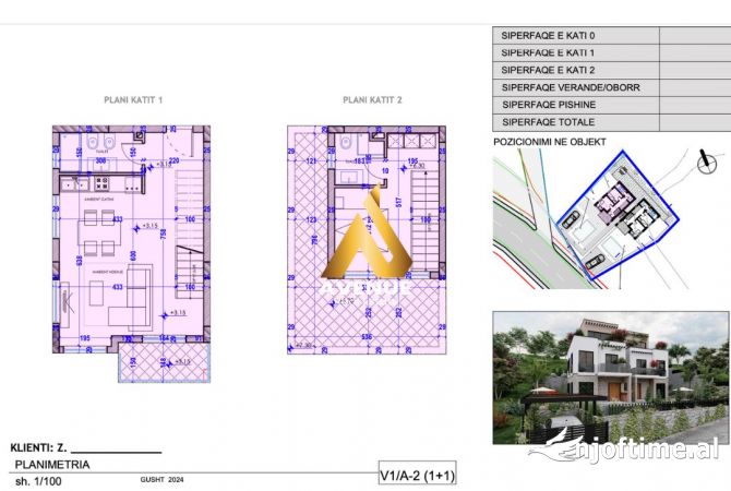 Luxury villas for sale in Himara 3+1, In Part