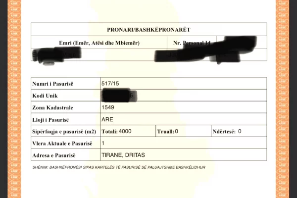 Truall ose Toke  ne Tirane - 90,000 Euro