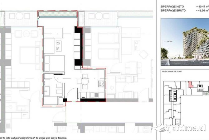 Shtepi ne shitje Apartament ne Tirane, Garsoniere, Mobilimi Bosh, pa mobiluar, Pagesa 92,260  Euro.