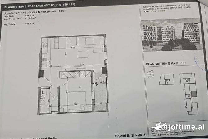 Shtepi ne shitje 1+1 ne Tirane - 140,700 Euro