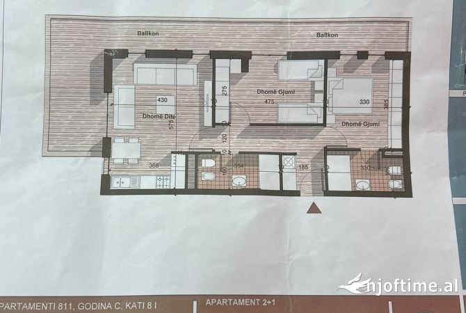 Shtepi ne shitje 2+1 ne Tirane - 125,550 Euro