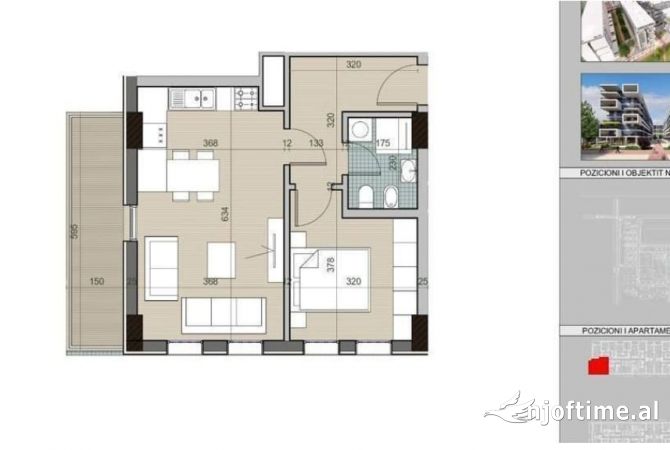 Shtepi ne shitje 1+1 ne Tirane - 82,000 Euro