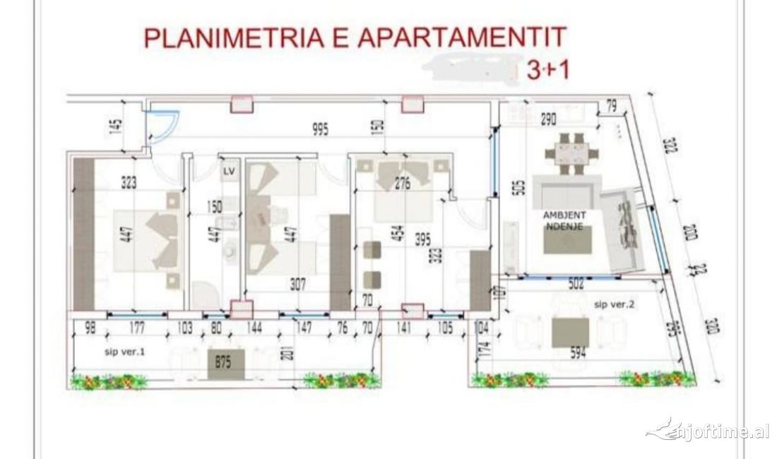 Shtepi ne shitje Apartament ne Tirane, 3+1, Mobilimi E mobiluar, Pagesa 200,000  Euro.