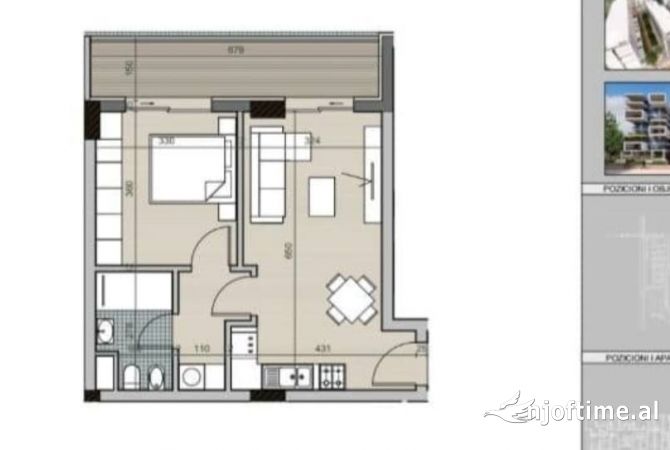 Shtepi ne shitje 1+1 ne Tirane - 73,500 Euro