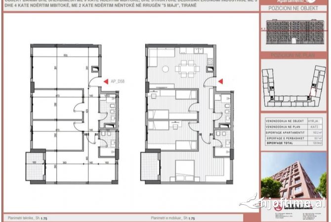 Shtepi ne shitje 3+1 ne Tirane - 175,000 Euro
