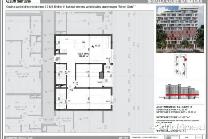 Shtepi ne shitje 2+1 ne Tirane - 170,000 Euro