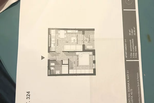 Shtepi ne shitje Apartament ne Tirane, 1+1, Mobilimi Bosh, pa mobiluar, Pagesa 67,000  Euro.