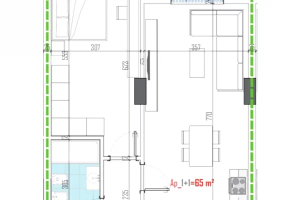 House for Sale 1+1 in Tirana - 83,000 Euro