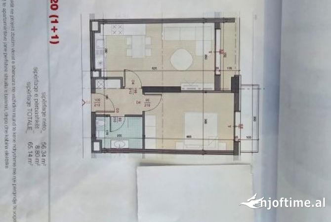 Shtepi ne shitje 1+1 ne Tirane - 94,911 Euro