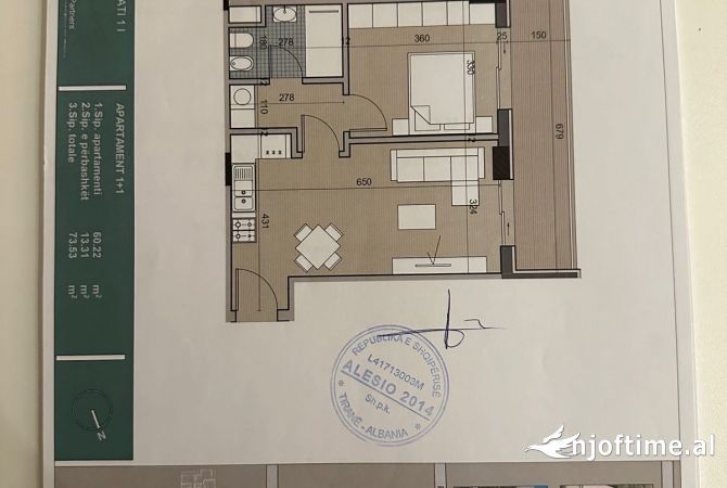 Shtepi ne shitje 1+1 ne Tirane - 72,000 Euro