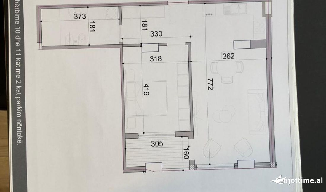 Shtepi ne shitje Apartament ne Tirane, 1+1, Mobilimi Bosh, pa mobiluar, Pagesa 115,500  Euro.