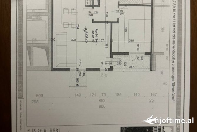 Shtepi ne shitje Apartament ne Tirane, 1+1, Mobilimi Bosh, pa mobiluar, Pagesa 112,000  Euro.