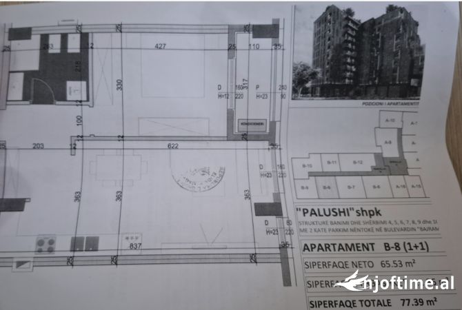 Shtepi ne shitje 1+1 ne Tirane - 123,800 Euro