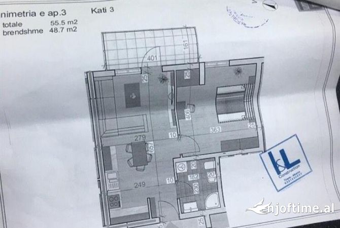 Shtepi ne shitje Apartament ne Tirane, 1+1, Mobilimi E mobiluar, Pagesa 75,000  Euro.